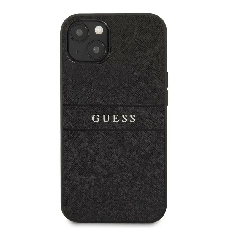 Eredeti eset iPhone 13 6.1 "Guess Hardcase Saffiano Strap GUHCP13MPSASBBK Black