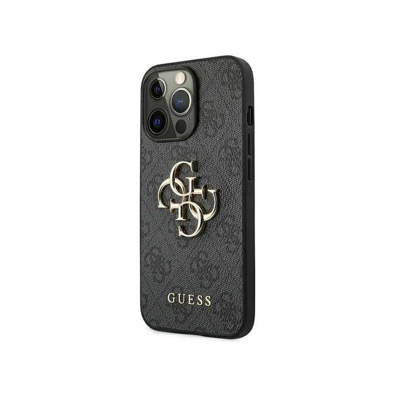 Eredeti eset iPhone 13 Pro Guess Hardcase 4G Big Metal logó (GUHCP13L4G4GGRG) Szürke