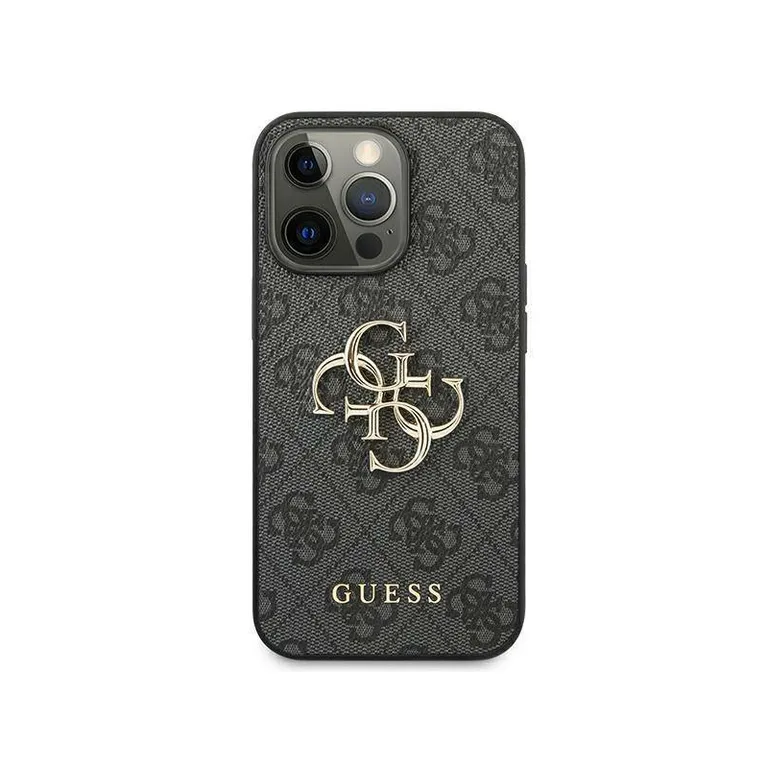 Eredeti eset iPhone 13 Pro Guess Hardcase 4G Big Metal logó (GUHCP13L4G4GGRG) Szürke