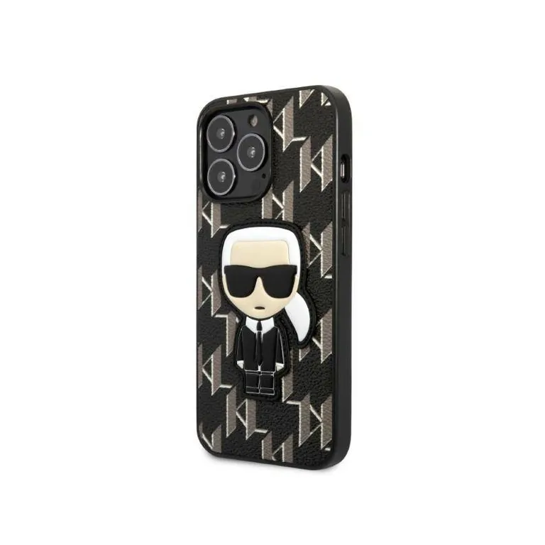 Eredeti eset iPhone 13 Pro Karl Lagerfeld Hardcase Monogram Iconik Patch Black