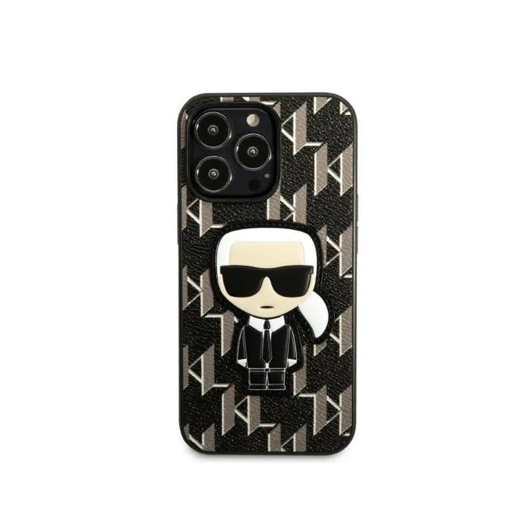 Eredeti eset iPhone 13 Pro Karl Lagerfeld Hardcase Monogram Iconik Patch Black