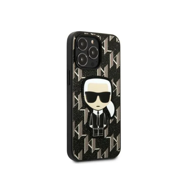 Eredeti eset iPhone 13 Pro Karl Lagerfeld Hardcase Monogram Iconik Patch Black