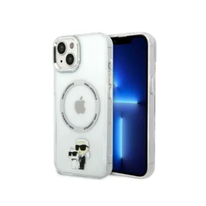 Eredeti eset iPhone 14 Karl Lagerfeld Hardcase ikonikus Karl & Choupette Magsafe (KLHMP14SHNKCIT) Átlátszó