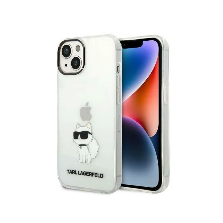 Eredeti eset iPhone 14 Karl Lagerfeld Hardcase IML NFT Choupette (KLHCP14SHNCHTCT) Átlátszó