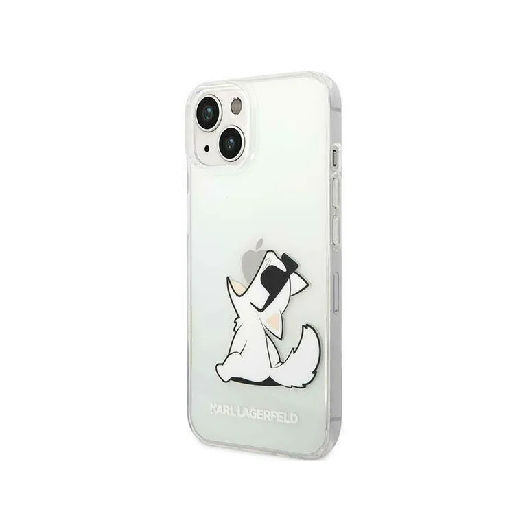 Eredeti eset iPhone 14 Plus Karl Lagerfeld Hardcase Choupette szórakoztató átlátszó