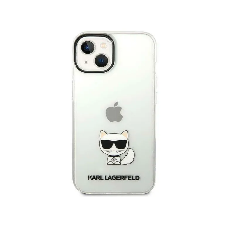 Eredeti eset iPhone 14 Plus Karl Lagerfeld Hardcase Choupette test átlátszó