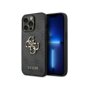 Eredeti eset iPhone 14 Pro Guess Hardtok 4G Big Metal Grey Logo