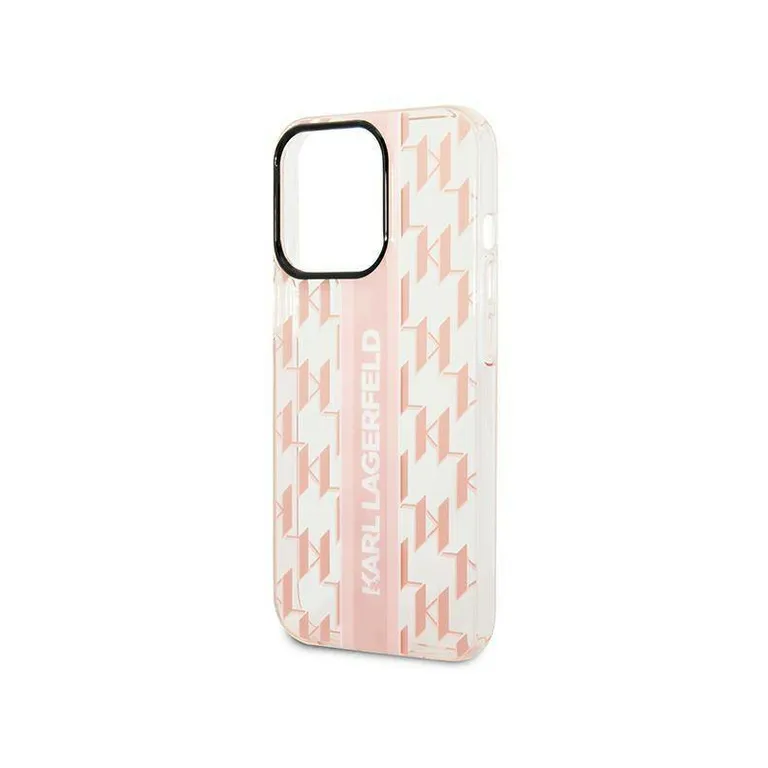 Eredeti eset iPhone 14 Pro Karl Lagerfeld Hardcase Mono Vertical Stripe (KLHCP14LHKLSPCP) RÓZOWE