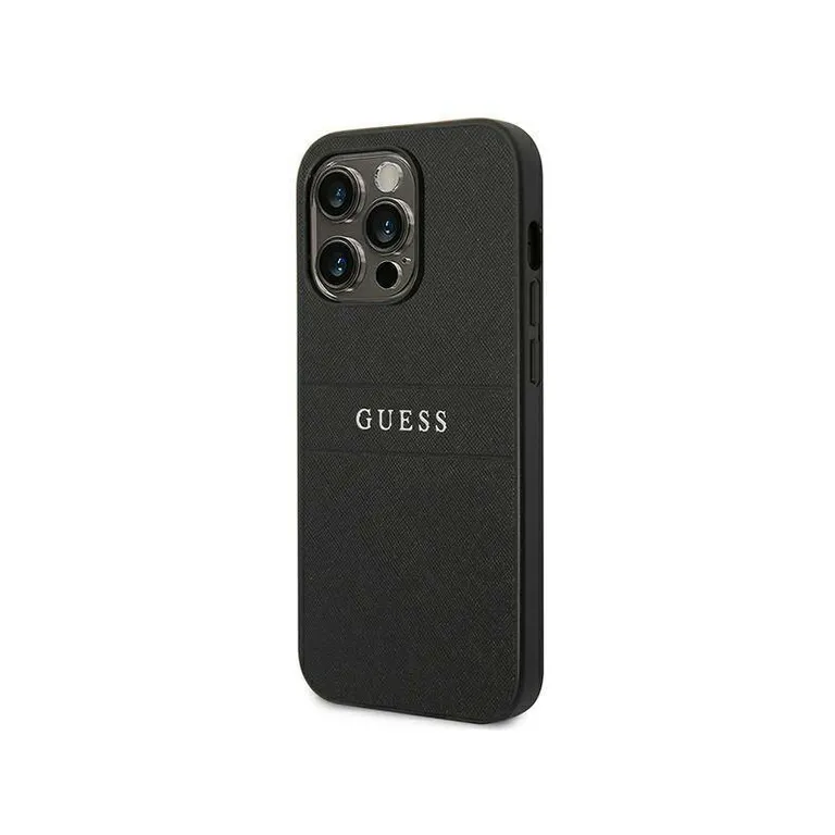 Eredeti eset iPhone 14 Pro Max Guess Hard Case Glitter Script Black