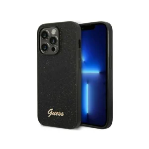 Eredeti eset iPhone 14 Pro Max Guess Hard Case Glitter Script Black