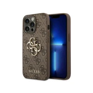 Eredeti eset iPhone 14 Pro Max Guess Hardcase 4G Big Metal Brown logó