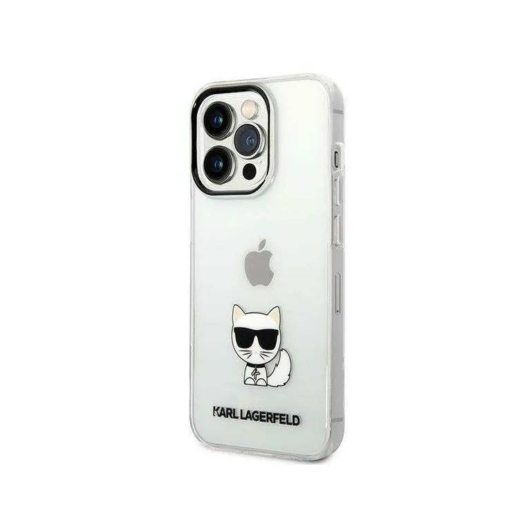 Eredeti eset iPhone 14 Pro Max Karl Lagerfeld Hardcase Choupette test átlátszó