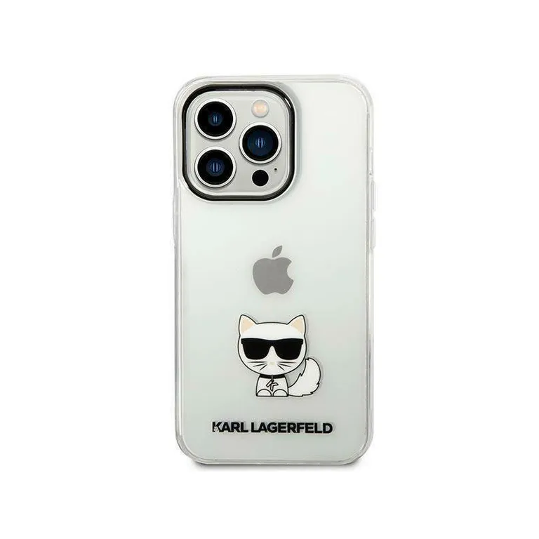 Eredeti eset iPhone 14 Pro Max Karl Lagerfeld Hardcase Choupette test átlátszó