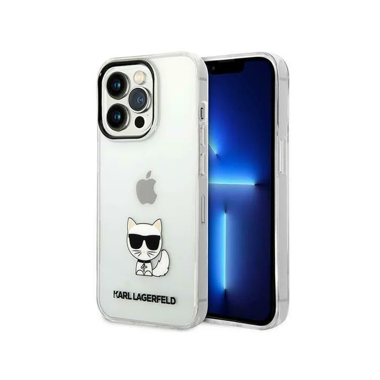 Eredeti eset iPhone 14 Pro Max Karl Lagerfeld Hardcase Choupette test átlátszó