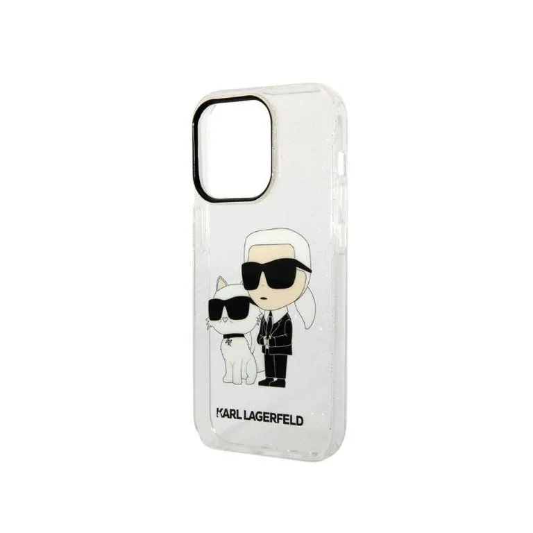 Eredeti eset iPhone 14 Pro Max Karl Lagerfeld Hardcase IML Glit NFT Karl & Chupette (KLHCP14XHNKCTGT) Átlátszó