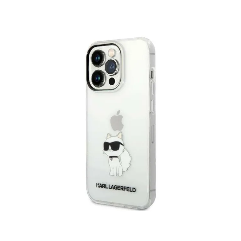 Eredeti eset iPhone 14 Pro Max Karl Lagerfeld Hardcase IML NFT Choupette (KLHCP14XHNCHTCT) Átlátszó