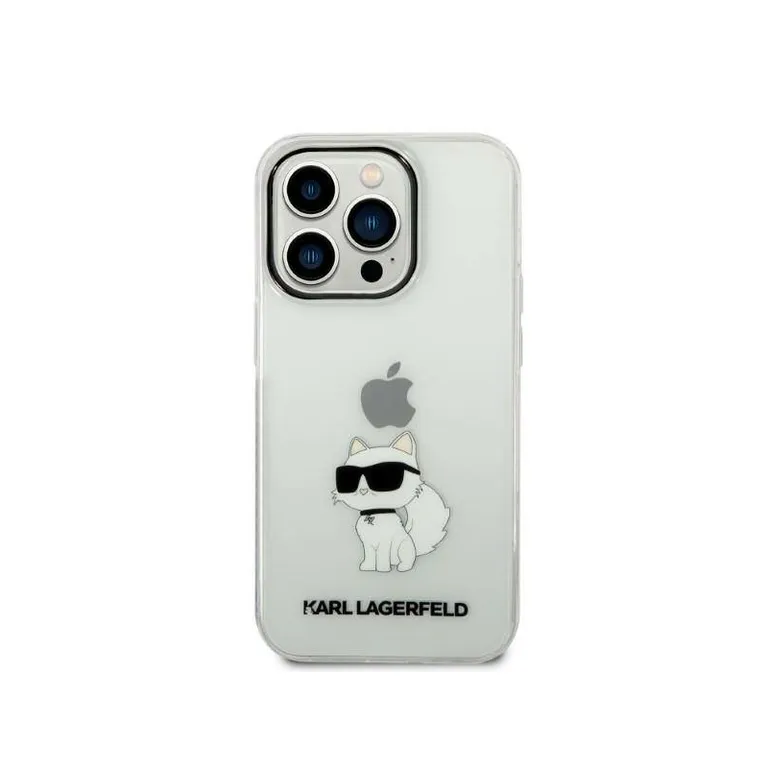 Eredeti eset iPhone 14 Pro Max Karl Lagerfeld Hardcase IML NFT Choupette (KLHCP14XHNCHTCT) Átlátszó