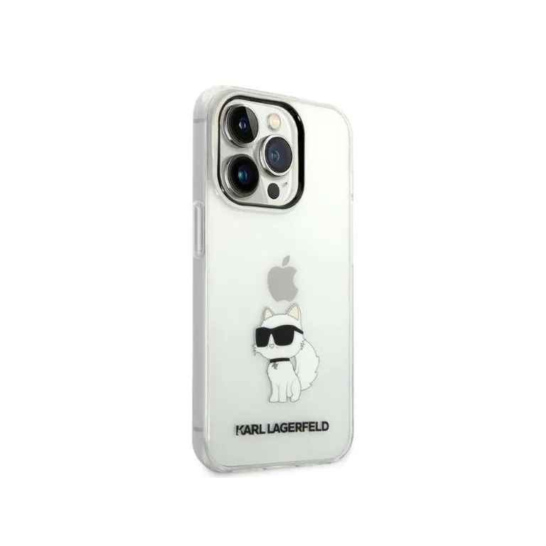 Eredeti eset iPhone 14 Pro Max Karl Lagerfeld Hardcase IML NFT Choupette (KLHCP14XHNCHTCT) Átlátszó