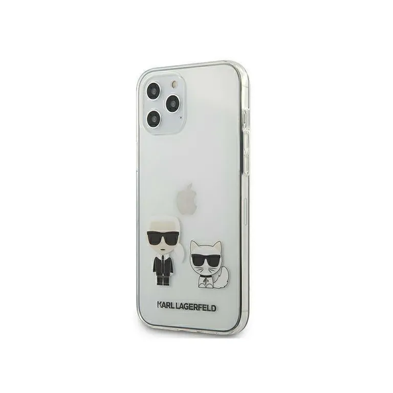 Eredeti iPhone 12 Pro Max Karl Lagerfeld Hardcase Karl & Choupette (KLHCP12LCKTR) Átlátszó