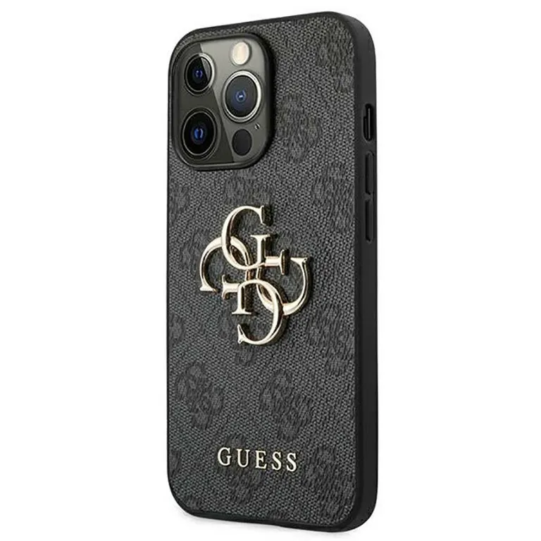 Eredeti iPhone 13 Pro Max 6.7 "Guess Hardcase 4G Big Metal logo GUHCP13X4GGR szürke