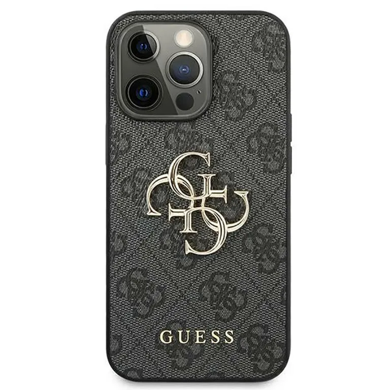 Eredeti iPhone 13 Pro Max 6.7 "Guess Hardcase 4G Big Metal logo GUHCP13X4GGR szürke