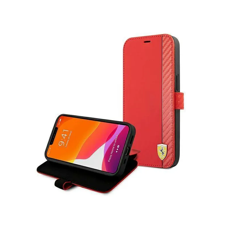 Eredeti iPhone 13 Pro Max Ferrari Kihajtható tok piros