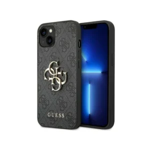 Eredeti iPhone 14 Guess Hardcase 4G Big Metal Grey Logo