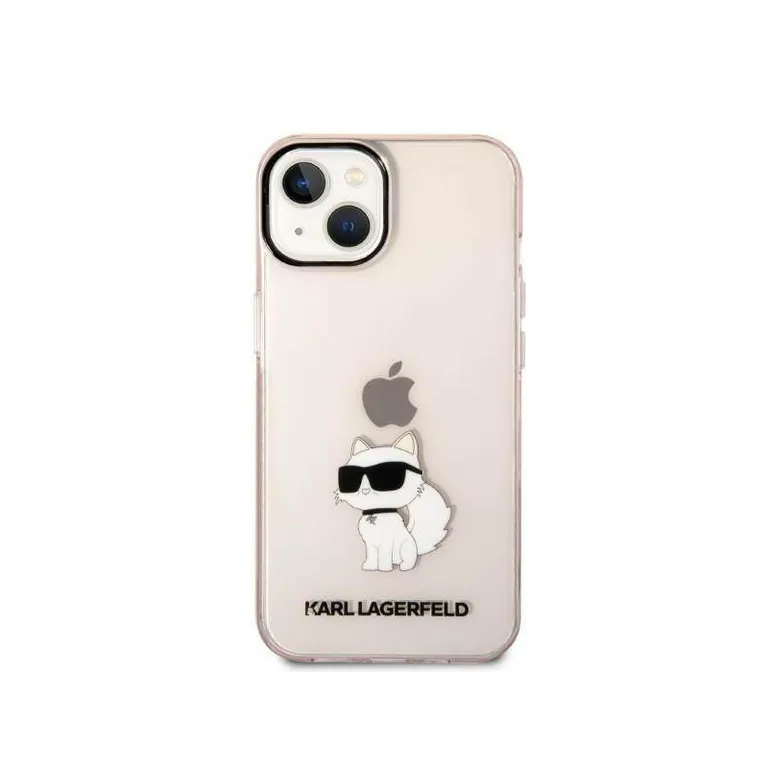 Eredeti iPhone 14 Karl Lagerfeld Hardcase Ikonik Chupette (KLHCP14SHNCHTCP) RÓZOWE