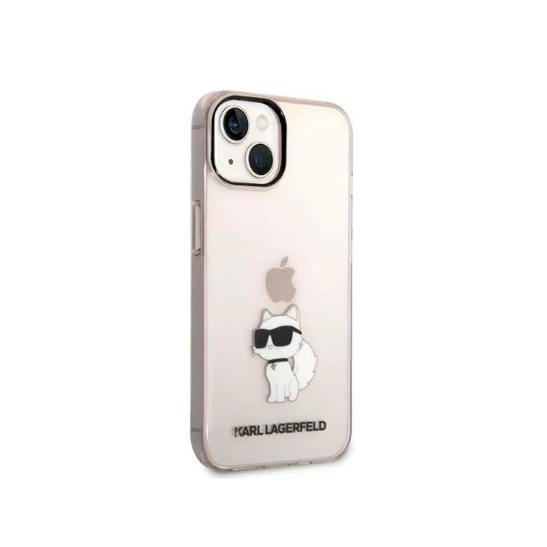 Eredeti iPhone 14 Karl Lagerfeld Hardcase Ikonik Chupette (KLHCP14SHNCHTCP) RÓZOWE