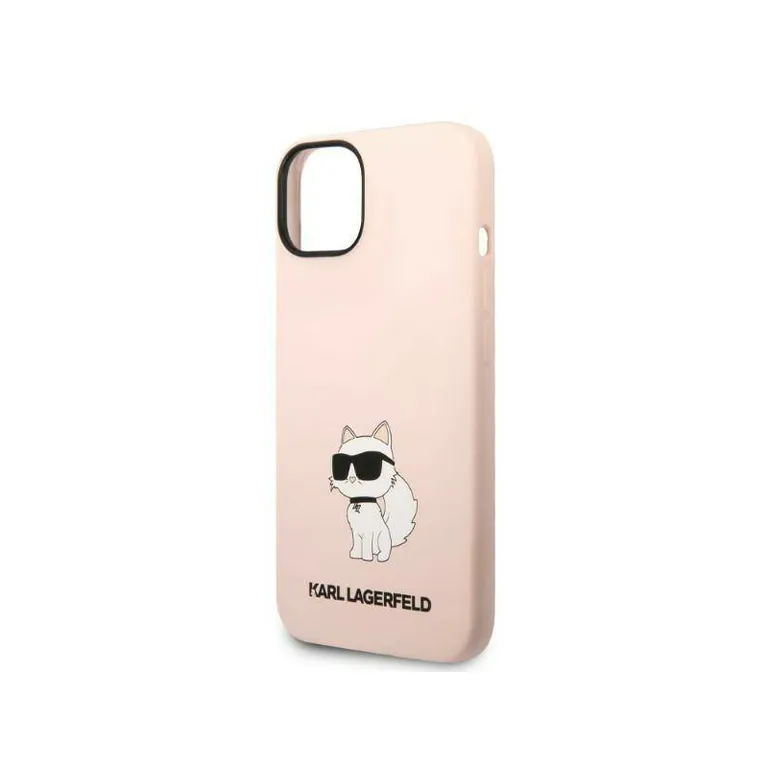 Eredeti iPhone 14 Karl Lagerfeld Hardcase Silicone Choupette (KLHCP14SSNCHBCP) RÓZOWE