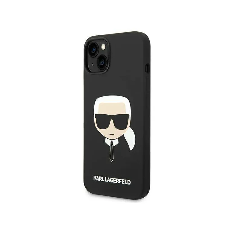 Eredeti iPhone 14 Plus Karl Lagerfeld Harcase Silicone Karl fejfekete
