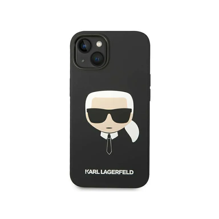 Eredeti iPhone 14 Plus Karl Lagerfeld Harcase Silicone Karl fejfekete