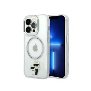 Eredeti iPhone 14 Pro Max Karl Lagerfeld Hardcase IML NFT Karl & Choupette Magsafe (KLHMP14XHNKCIT) Átlátszó