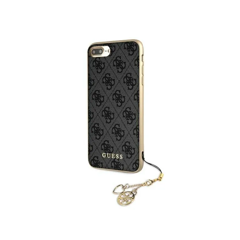 Eredeti iPhone X / Xs Guess Hard Case 4G Charms Collection (GUHCPXGF4GGR) Szürke