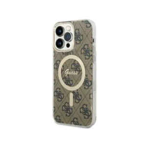 Eredeti tok IPHONE 14 PRO MAX Guess Hardcase 4G MagSafe (GUHMP14XH4STW) barna
