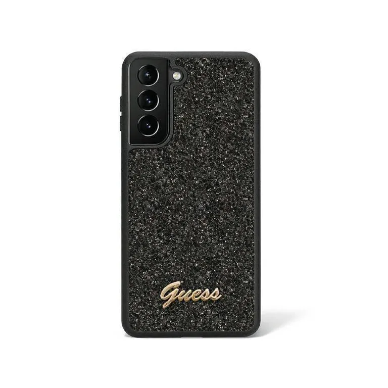 Eredeti tok SAMSUNG GALAXY S23+ Guess kemény tok Glitter Script (GUHCS23MHGGSHK) fekete