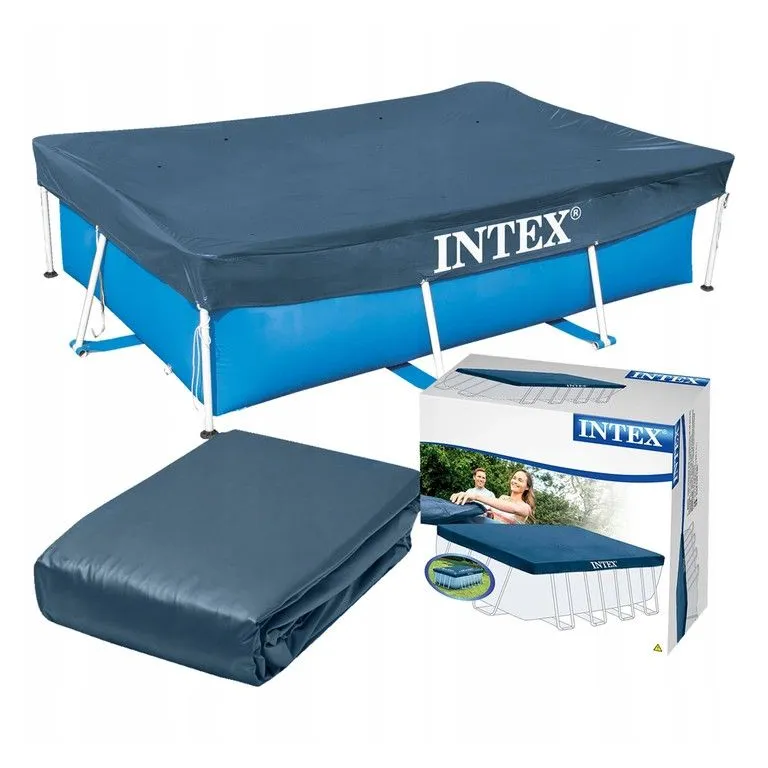 INTEX 28038 medence takaró 300x200 cm-es téglalap alakú csővázas medencékhez, kék