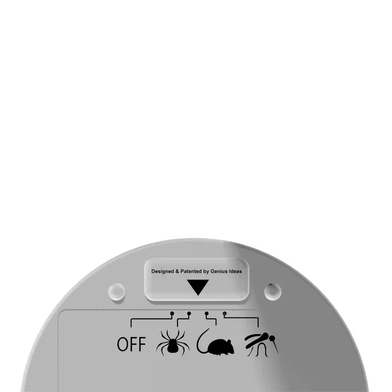 Genius Ideas Pest Shield Ultrahangos kártevőriasztó, 8 x 8 x 5,2 cm, szürke-fehér