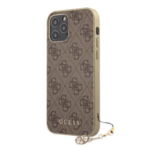 Guess 4G Charms hátlap iPhone 12 Pro Max 6.7 barna iPhone 12 Pro Max 6.7 barna hátlaphoz