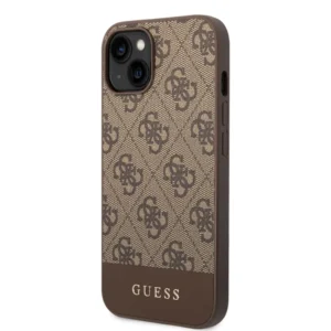 Guess 4G csíkos hátlap iPhone 14-hez Barna