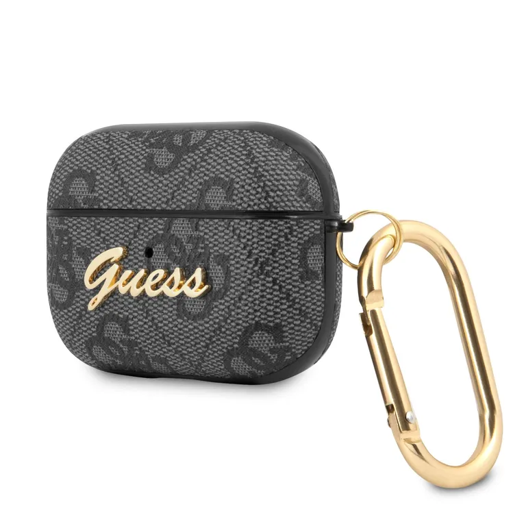 Guess 4G Script PC/PU tok Airpods Pro szürke tokhoz