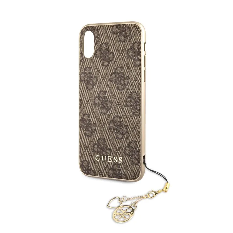 Guess Charms Kemény tok 4G Brown pro iPhone XR