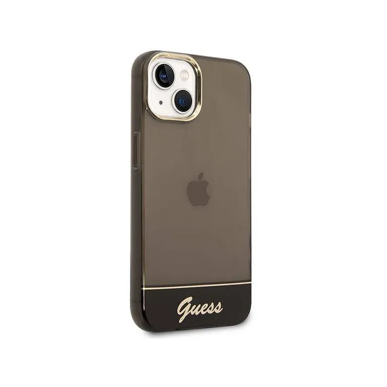 Guess GUHCP14SHGCOK iPhone 14 6.1" fekete/fekete hardtok Translucent