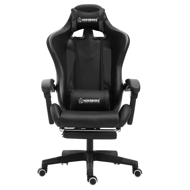 Herzberg Ergonómikus gamer szék, 66 x 50 x 115-123 cm, fekete