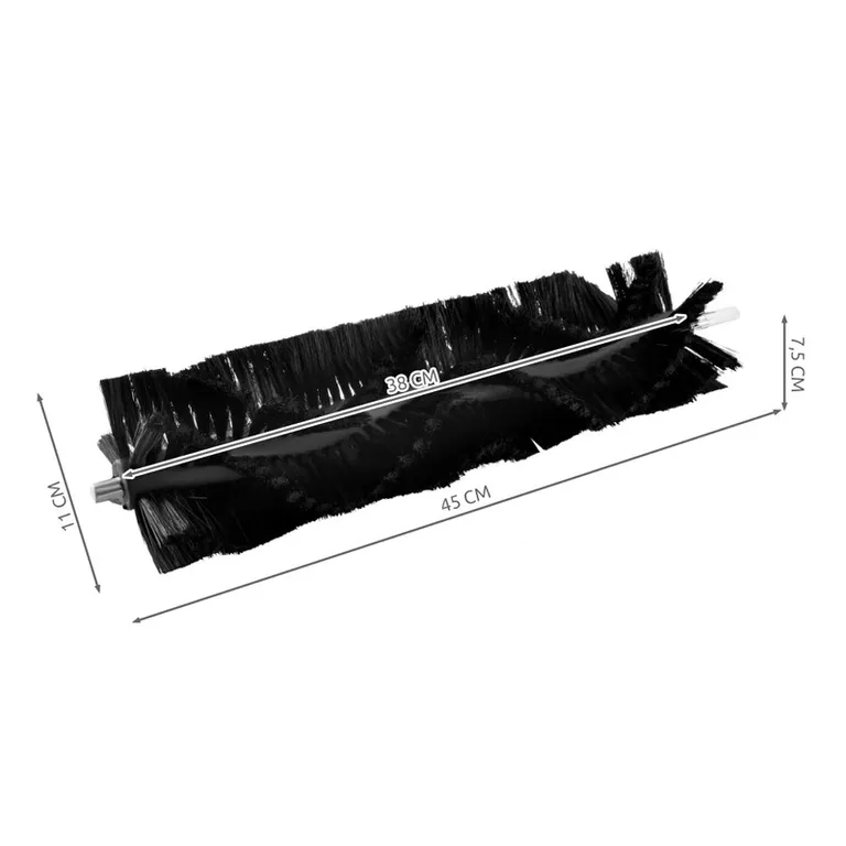 Hosszirányú tisztítókefe Malatec seprőgéphez, 45 / 11 cm, fekete