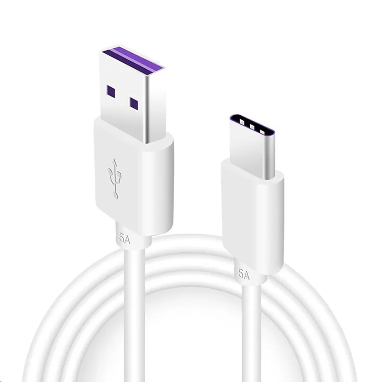 Huawei Eredeti gyorstöltő USB-C Kabel 5A 1m Fehér (szervizcsomag)