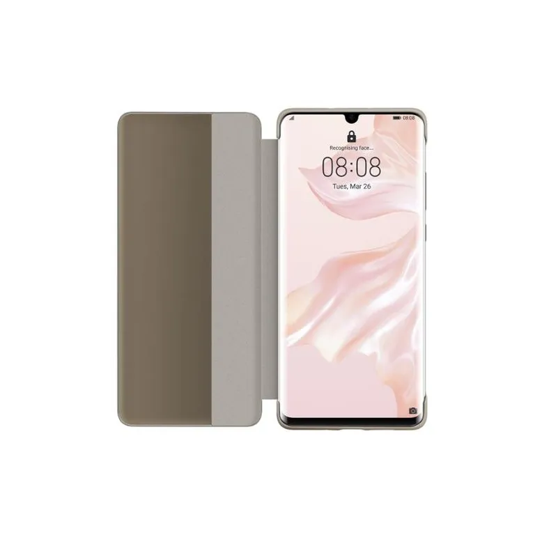 Huawei Eredeti S-View Pouzdro Khaki pro Huawei P30 Pro tok