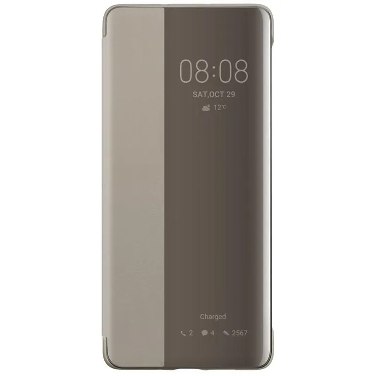 Huawei Eredeti S-View Pouzdro Khaki pro Huawei P30 Pro tok