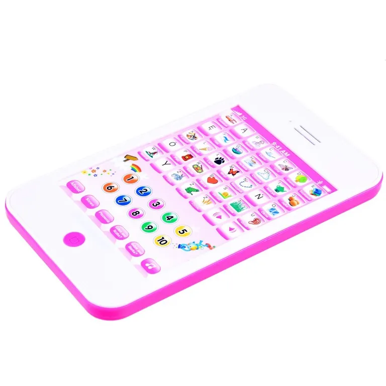 Interaktív játék tablet az első betűk/számok megtanulásához, lengyel nyelvű, rózsaszín