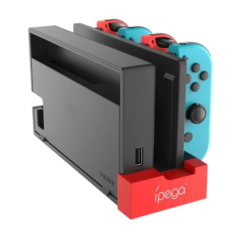 iPega 9186 töltő dokkoló pro N-Switch a Joy-con Fekete/Vörös